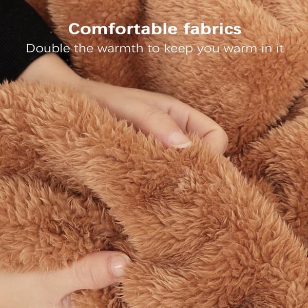 Fleece over-knee strømper til kvinder, et par, vinter høje varme benvarmere, grå.