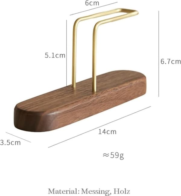 Kaffefilterholder, valnøddetræ, filterposeholder, nr. 1 til nr. 4