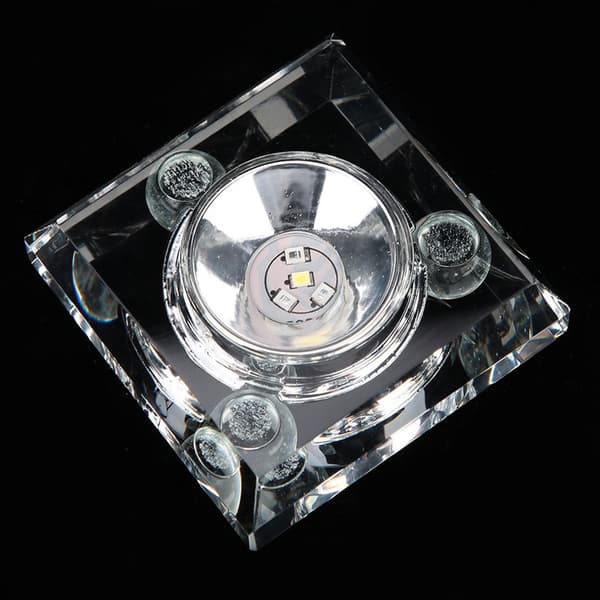 7 Farver Mini 3D Krystal LED Lysbase Display Stativ til Hjemindretning med USB-kabel