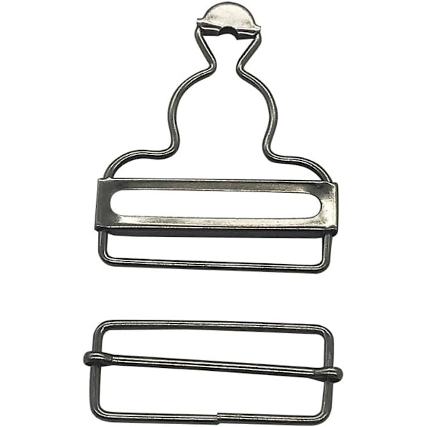 Ersättningsklämmor - Hängslen Spänne med Rektangulär Spänne Slider, 6 Set, Byxfästen Hängslen Spänne