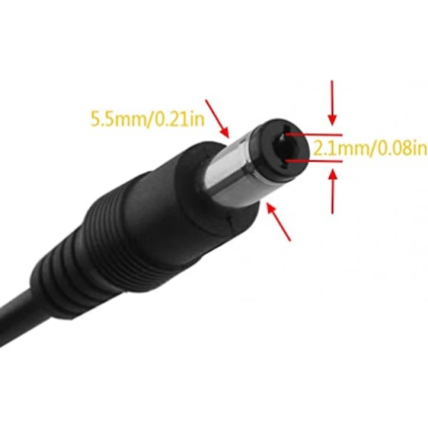 Strømforsyning til Elcykel Lithium Batteri Oplader med DC Port Inline Connector til 36V Batteri 42V 2A Oplader Diameter 5.5mm 2.1mm