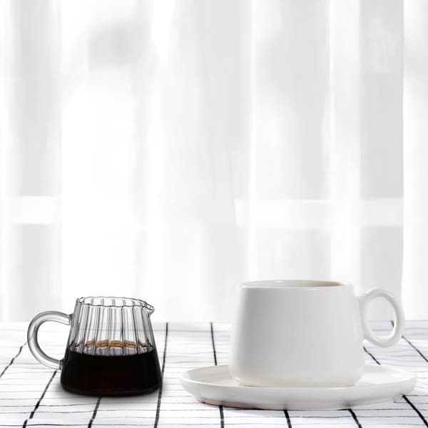 Mælkekande i glas til te og kaffe - ideel til restaurant - espressokopper - lille vandkande