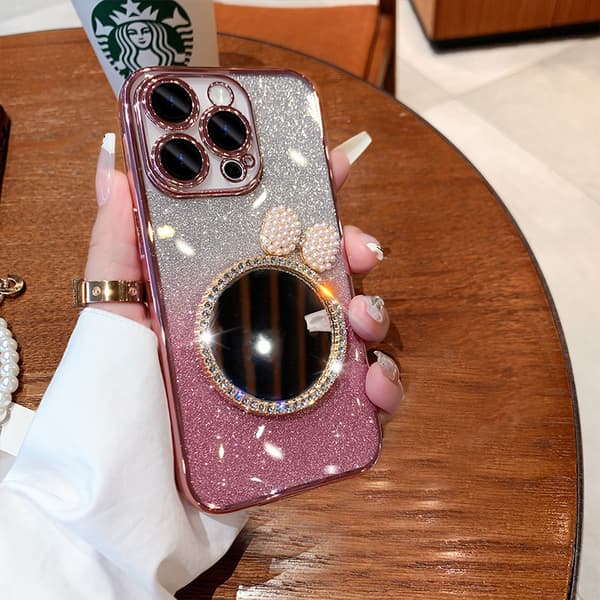 iPhone 16 Pro telefoncover, gradientfarve, rosaguld