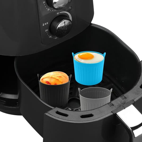 4-pack - Bakformar för fritös - Silikonformar - 4 färger - Storlek: 6,6 cm