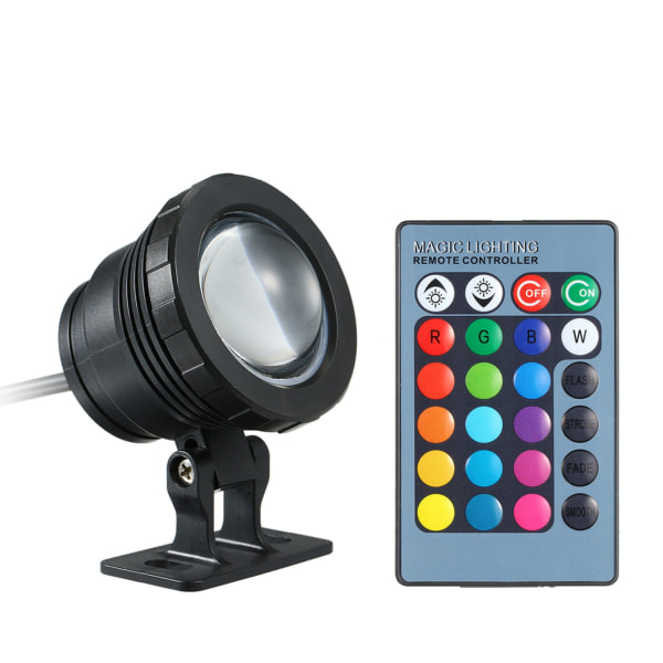 Undervandslys Dykkerlampe 16 Farver Skiftende Blink Sort