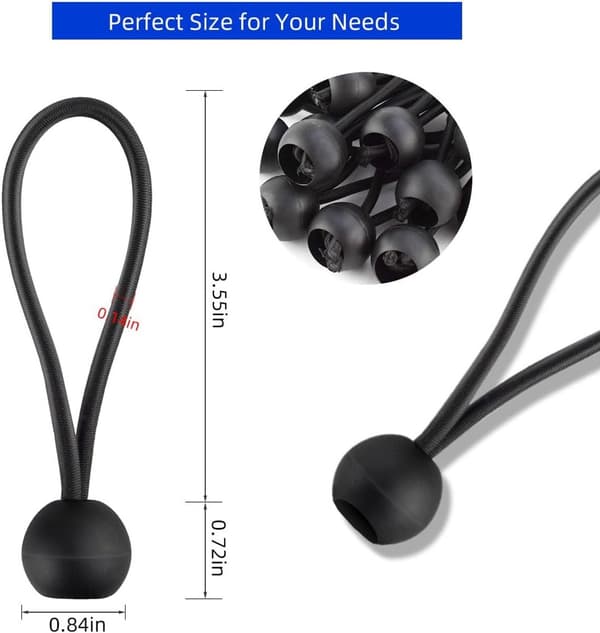 Sfäriskt elastiskt rep 20 stycken partytält elastiskt med boll tält elastiskt elastiskt med boll elastiskt rep med boll för effektiv säkring av tält