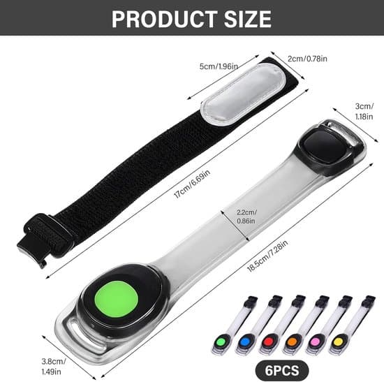 LED armbånd – Rød – 2 utskiftbare batterier – 3 lysmoduser – Justerbar borrelåsstropp