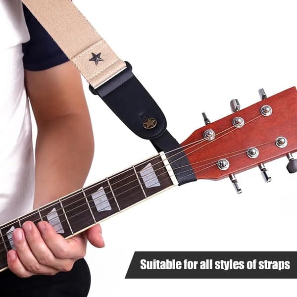 4-delt ukulele guitarrem knapper, knap adapter - 21cm (brun + sort)