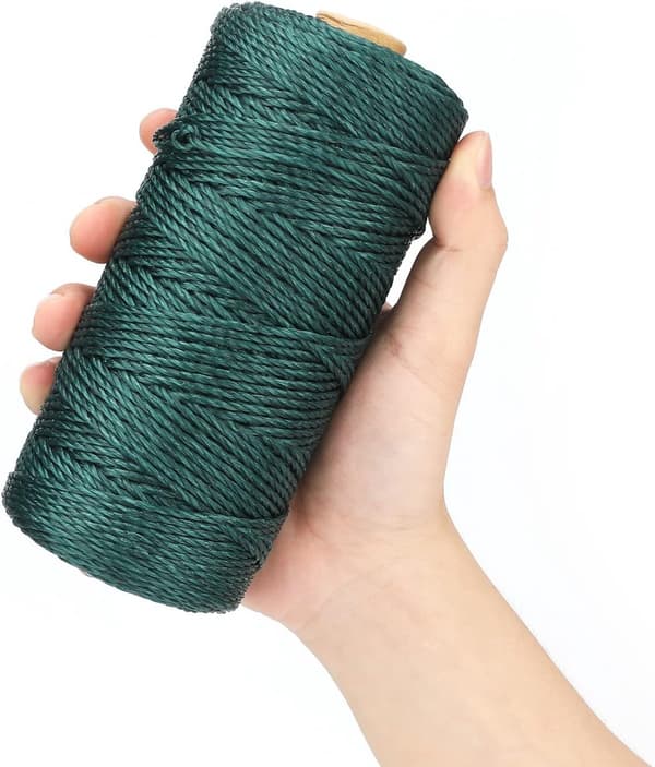 Grøn nylonsnor, 100 meter, 2 mm tyk, til havearbejde, camping og håndlavet binding.