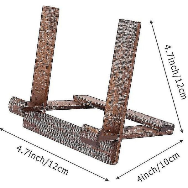 2-pak Træ Display Stativ Pladeholder Staffeli Billedramme Stativ Til Kort Billeder Foto Dekorative Tallerkener Kunstværk