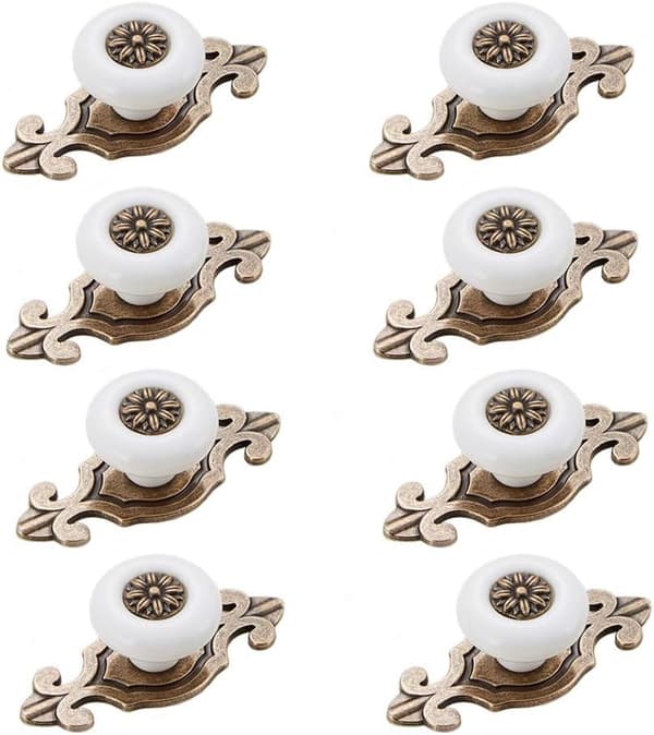 8-pack Möbelknoppar Skåpsknoppar Vintage Möbelknoppar