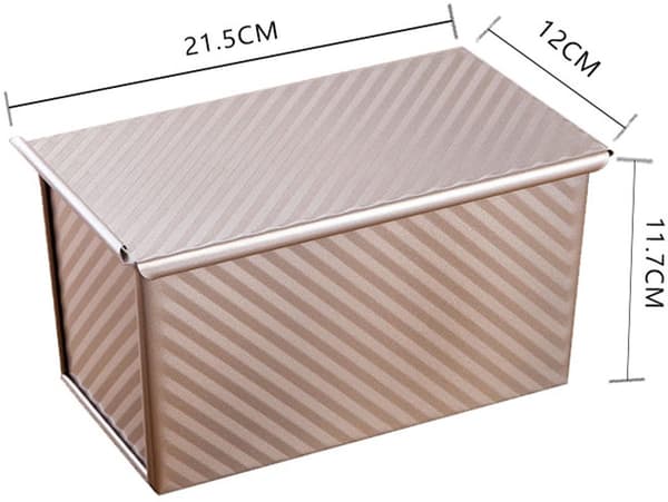 Non-stick toastbakeform med lokk, ovnsbaking, rosegull