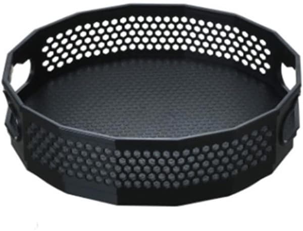 360° roterende krydderihylde, rund, til køkken- og badeværelsesopbevaring, 30×10cm, sort.