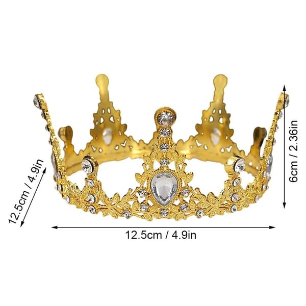 Krone Kagetopper - Mini Rhinestone Krone Kagetopper til Børne- og Kvindefødselsdage