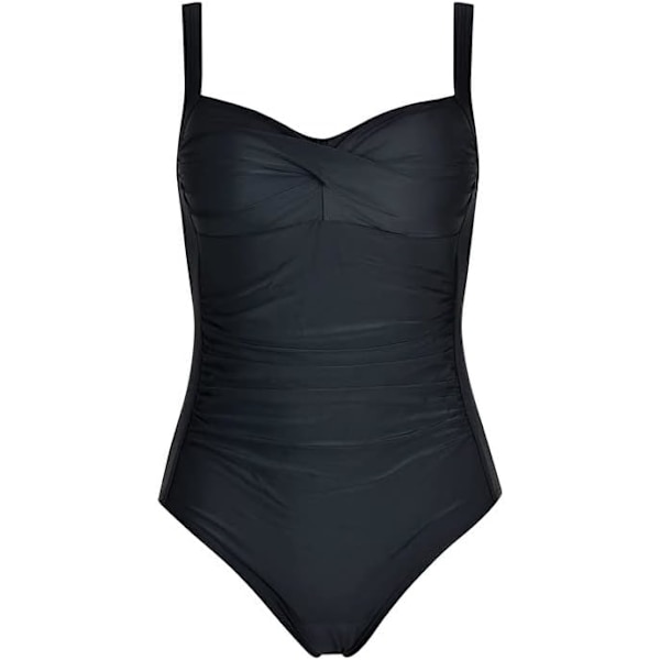 Dames Enstykket Push-Up Slankende Badetøj - Rygløs Badetøj - Retro Badetøj - Justerbar Skulderrem Badetøj BLACK L