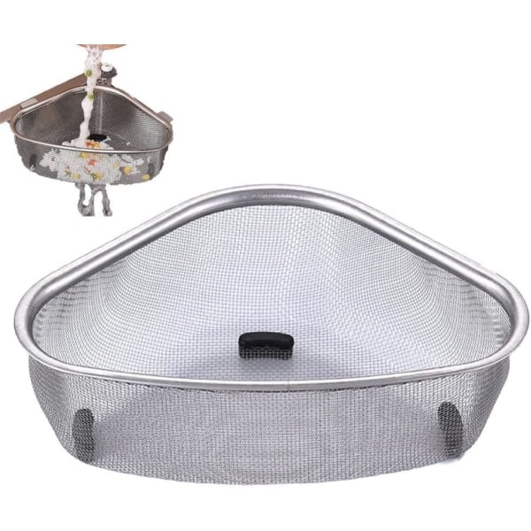 Dishwasher strainer, stainless steel triangle strainer basket for sink strainer, for sink food strainer