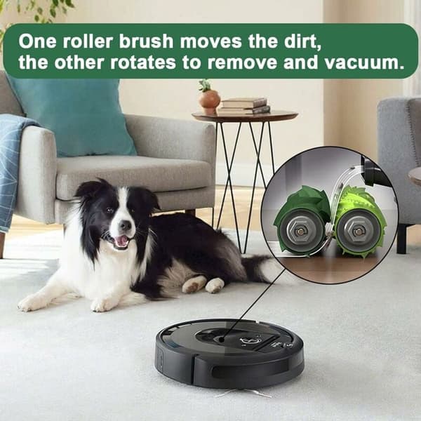 Kompatibel med Multi-Overflade Gummibørster til iRobot i7 i7+ / i7 Plus i8 i8 Plus E5 E6 Robotstøvsuger Rulledele til Roomba E & I Serien