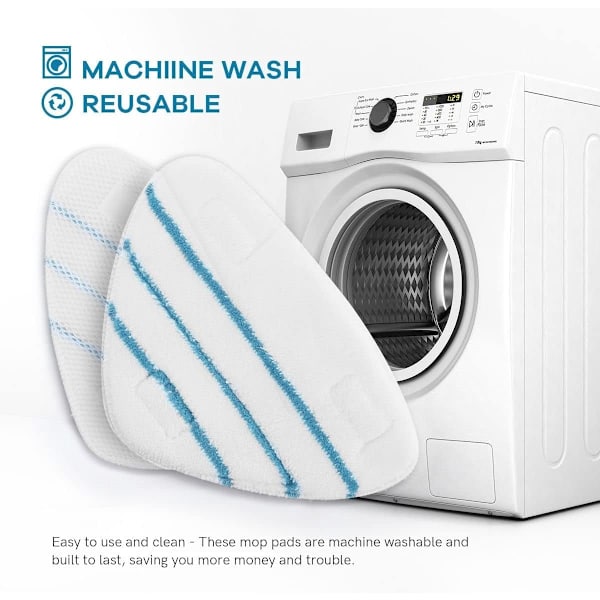 ING Damprenserklude 5 stk. til Lidl Silvercrest eller Vileda Dampmoppe Refills Moppepude Moppe Refills Moppe Refills Mikrofiber Moppe Moppe Refills