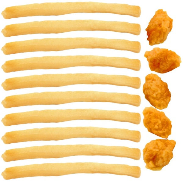 15 stk Småbarns Gutter Kunstige Kylling Nuggets Kunstige Pommes Frites Simulert Kyllingmodell