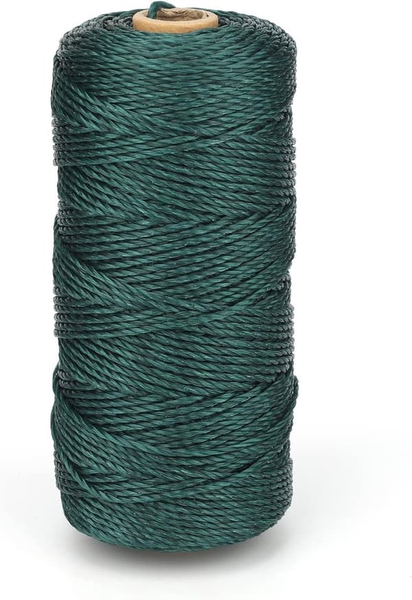 Grøn nylonsnor, 100 meter, 2 mm tyk, til havearbejde, camping og håndlavet binding.
