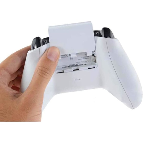 Etui - Dæksel til Xbox One Controller og Xbox One S Controller - Hvid Let og kompakt Xbox Controller batteridæksel