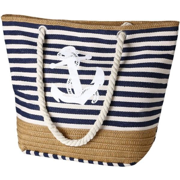 Stor strandtaske til kvinder, sommertaske, indkøbstaske, stor S