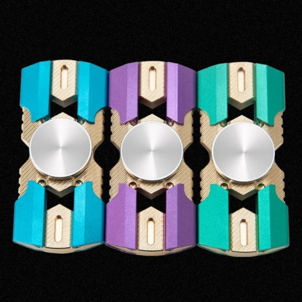 Hand Spinner Fidget Leksaker Ren Koppar Metall Fingertopp Gyro EDC Metall Två Sidor för Vuxna Barn Antistress Coll MEKANISKA VAPEN