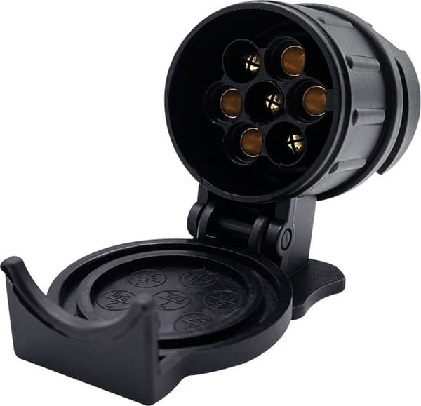 Trailer adapter stik - 2 stk - Sort - Universal stik - 12V