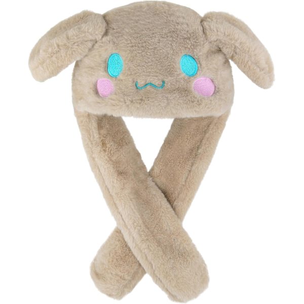 Anime Hvit Hundøre Bevegelig Hoppende Lue Fluffy Beanie Beanie Myk Varm Vinter Hodeplagg Søte Huer For Kvinner c c