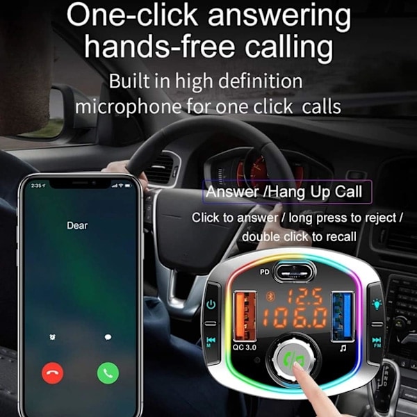 Auton Bluetooth 5.0 -lähetin latauksella