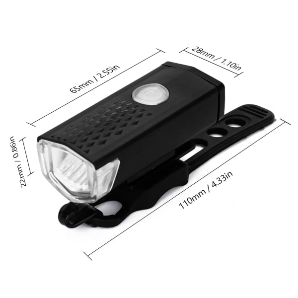 Sykkellys Vanntett USB-oppladbar LED-sykkellys