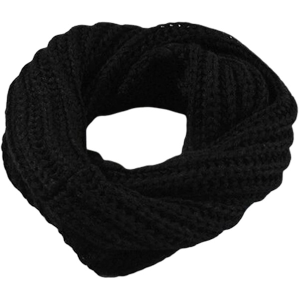 Grønn Vinterstrikket Halsvarmer, Stilig Wrap-Sjal for Menn og Kvinner, Perfekt Utendørs Tilbehør for Kaldt Værsbeskyttelse Black