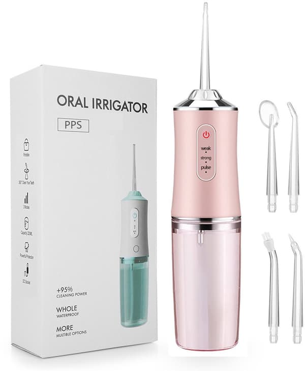 Trådløs vandflosser - 3 tilstande - USB genopladelig - Pink