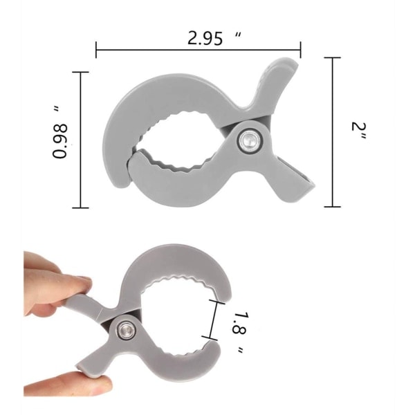 8-pakks med blandede farger barnevogn klips - Fest muslin og leker trygt til barnevogner - S-Xin merke