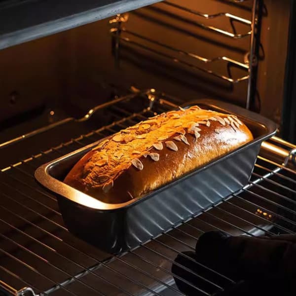 Non-stick brødform i karbonstål - 27,7 x 9,7 x 6 cm - Rektangulær - Svart