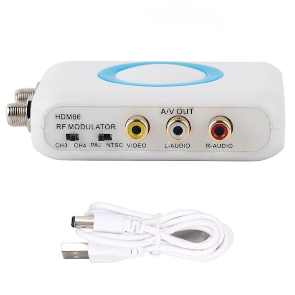 HDM66 HD-modulator med stöd för PAL/NTSC-formatutgång RCA till RF-modulator för hem-TV-ersättning