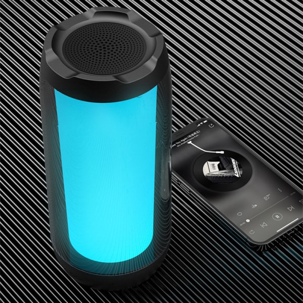 LED-skrivbordslampa Bluetooth-högtalare Bärbar dagsljuslampa med USB-laddningsport TF AUX Dazzle Light - Vit