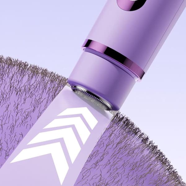 Bikinibarbermaskin for kvinner, dobbelthodet, IPX7 vanntett, USB-C-lading, lavendelfarge med LED-stripe.