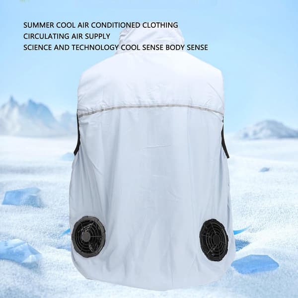 Kølevest med ventilator til sommerarbejde - Åndbar, USB-drevet, egnet til mænd og kvinder (XL)