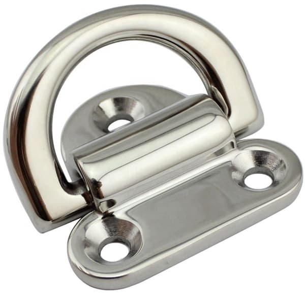 316 rustfrit stål rigging hardware, 8 mm foldepude, øje, D-lås monteringsclips, 1 stk