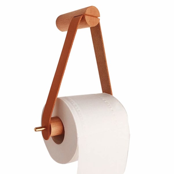 Toiletpapirholder, Kreativ Toiletpapirholder i træ Badeværelse Retro Toiletpapirholder til Toilet Badeværelse interiør