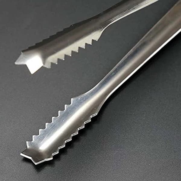Multifunksjonelt tangsett i rustfritt stål, 8 deler, 15 cm, egnet for grilling, kaffe, ettermiddagste, sølv.