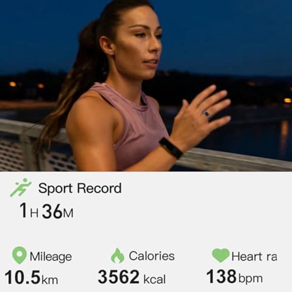ING Smart Ring Helse Tracker, Bluetooth Fitness Tracker Ring med Søvnmonitor, Skritteller, Video Scrolling, Kamera Fjernkontroll, IP68 Vanntett