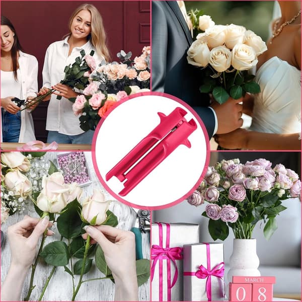 Rose tornfjerner, bladfjerner, egnet til haver og blomsterhandlere, 15,24 cm (pink)