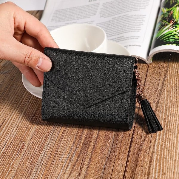 Damplånbok Liten Bifold PU Läder Kortfodral Myntväska