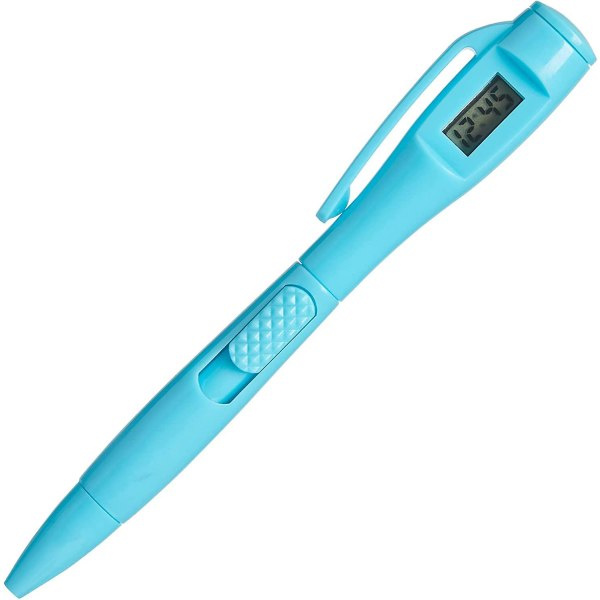 Nyhed Digital Ur Pen - tid, dato og timer - (2 stk, blå)