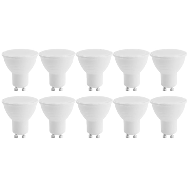 LED GU10 Spotlight-lampor, 5W Varmvit 3000K (50W Halogen Ekvivalent) Energisparande lampa, 400LM 120° Stråle Icke-dimmbar, 10-pack