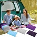 ING Uppblåsbar kudde, 4-delars set, camping resekudde, luftmadrass, kudde, sammet