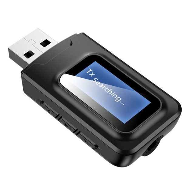 Bluetooth 5.0 modtager Sender LCD skærm USB dongle trådløs lydadapter