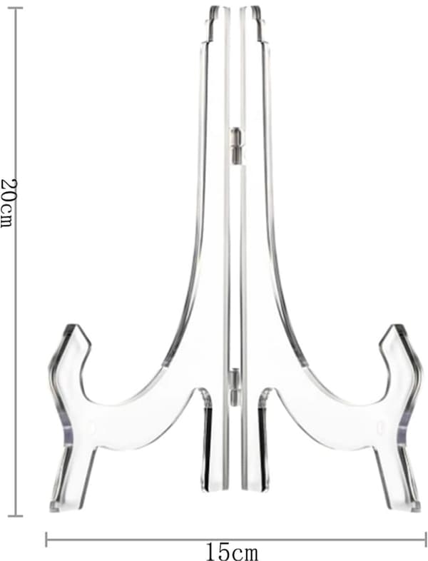ING Tallriksställ - Hållbart Tallriksställ - Passar 21-24cm Tallrikar - Transparent - Plast
